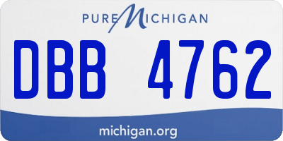 MI license plate DBB4762