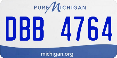 MI license plate DBB4764