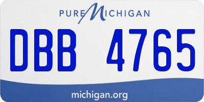 MI license plate DBB4765
