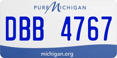 MI license plate DBB4767