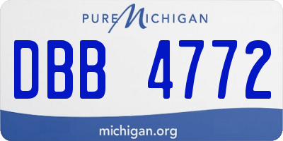 MI license plate DBB4772