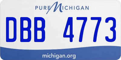 MI license plate DBB4773