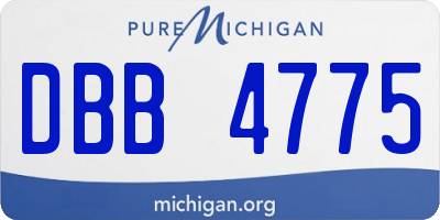 MI license plate DBB4775