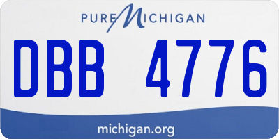 MI license plate DBB4776