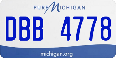 MI license plate DBB4778