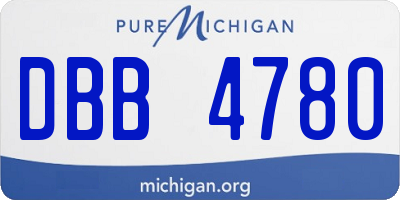MI license plate DBB4780
