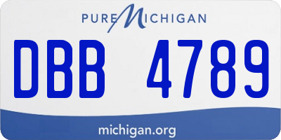 MI license plate DBB4789