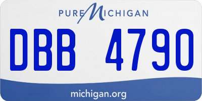 MI license plate DBB4790