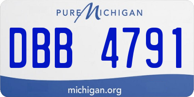 MI license plate DBB4791