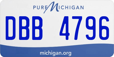 MI license plate DBB4796