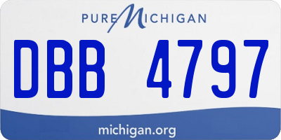 MI license plate DBB4797