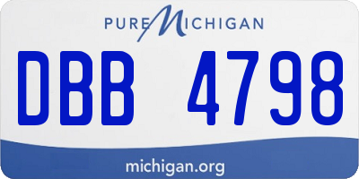 MI license plate DBB4798