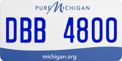 MI license plate DBB4800
