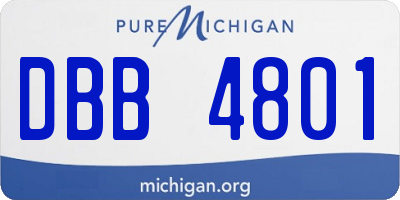 MI license plate DBB4801