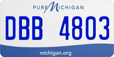 MI license plate DBB4803