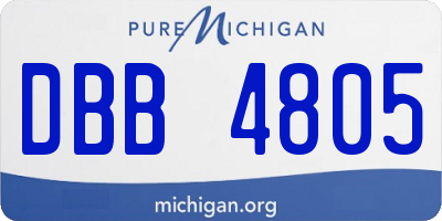 MI license plate DBB4805