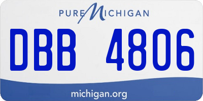 MI license plate DBB4806