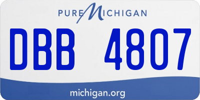 MI license plate DBB4807