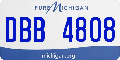 MI license plate DBB4808