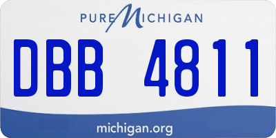 MI license plate DBB4811