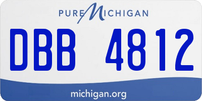MI license plate DBB4812
