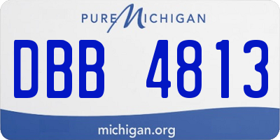 MI license plate DBB4813