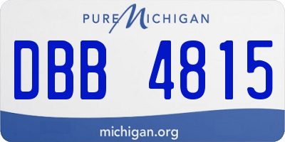 MI license plate DBB4815