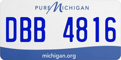 MI license plate DBB4816