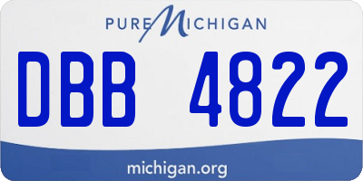 MI license plate DBB4822