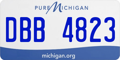 MI license plate DBB4823