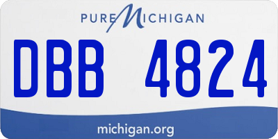 MI license plate DBB4824