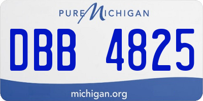 MI license plate DBB4825