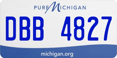 MI license plate DBB4827