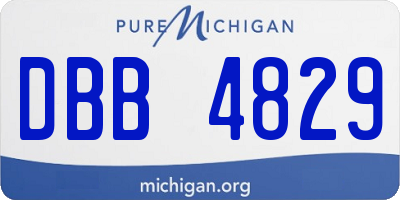 MI license plate DBB4829
