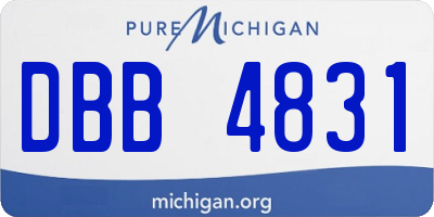 MI license plate DBB4831