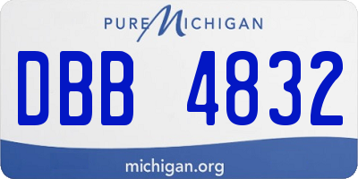 MI license plate DBB4832