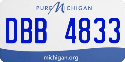 MI license plate DBB4833
