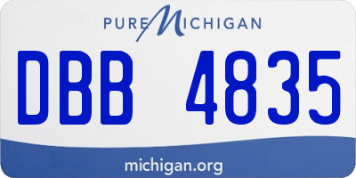 MI license plate DBB4835