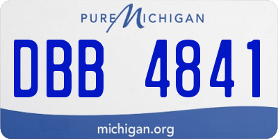 MI license plate DBB4841