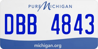 MI license plate DBB4843