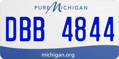 MI license plate DBB4844