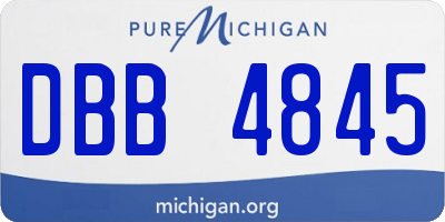 MI license plate DBB4845