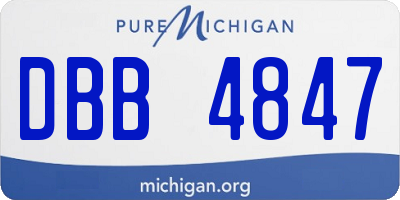 MI license plate DBB4847