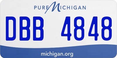 MI license plate DBB4848
