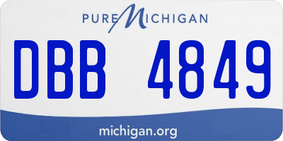 MI license plate DBB4849