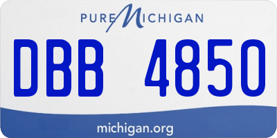 MI license plate DBB4850