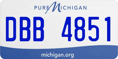 MI license plate DBB4851