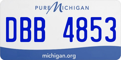MI license plate DBB4853