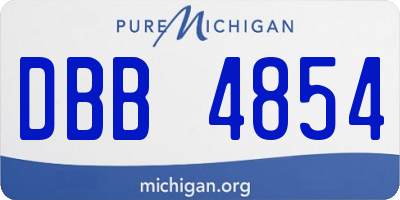 MI license plate DBB4854