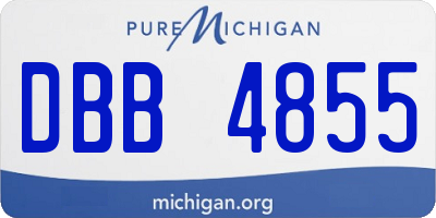 MI license plate DBB4855
